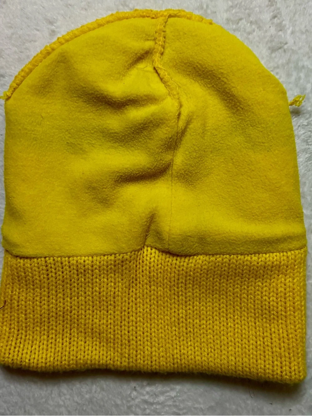 Kids Yellow Minion-Style Beanie Hat (standard one size fits most)